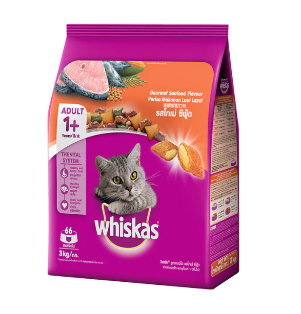Whiskas Adult Cat Formula Gome Seafood Flavor